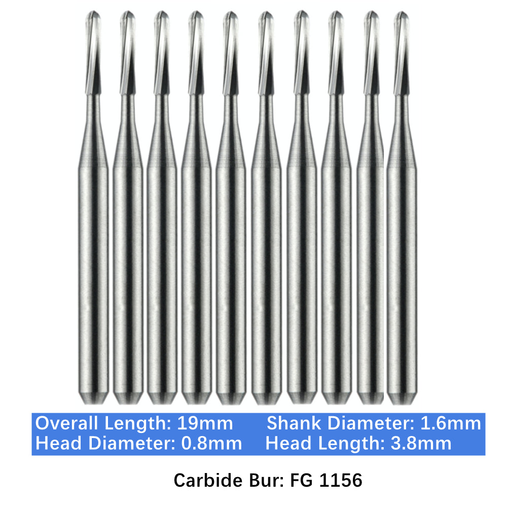 Vakker Dental Carbide Burs FG 1156 Friction Grip 10/pk
