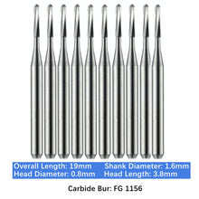 Load image into Gallery viewer, Vakker Dental Carbide Burs FG 1156 Friction Grip 10/pk
