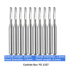 Load image into Gallery viewer, Vakker Dental Carbide Burs FG 1157 Friction Grip 10/pk

