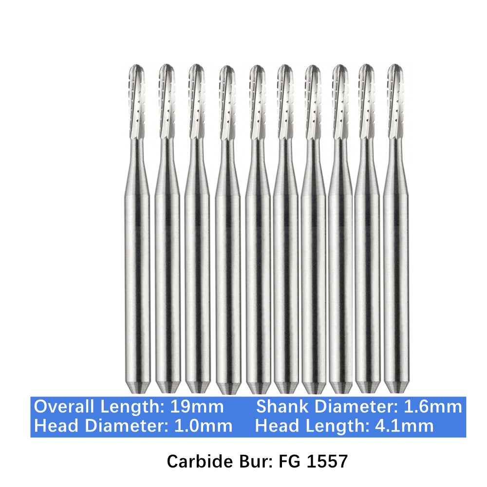 Vakker Dental Carbide Burs FG 1557 Friction Grip 10/pk