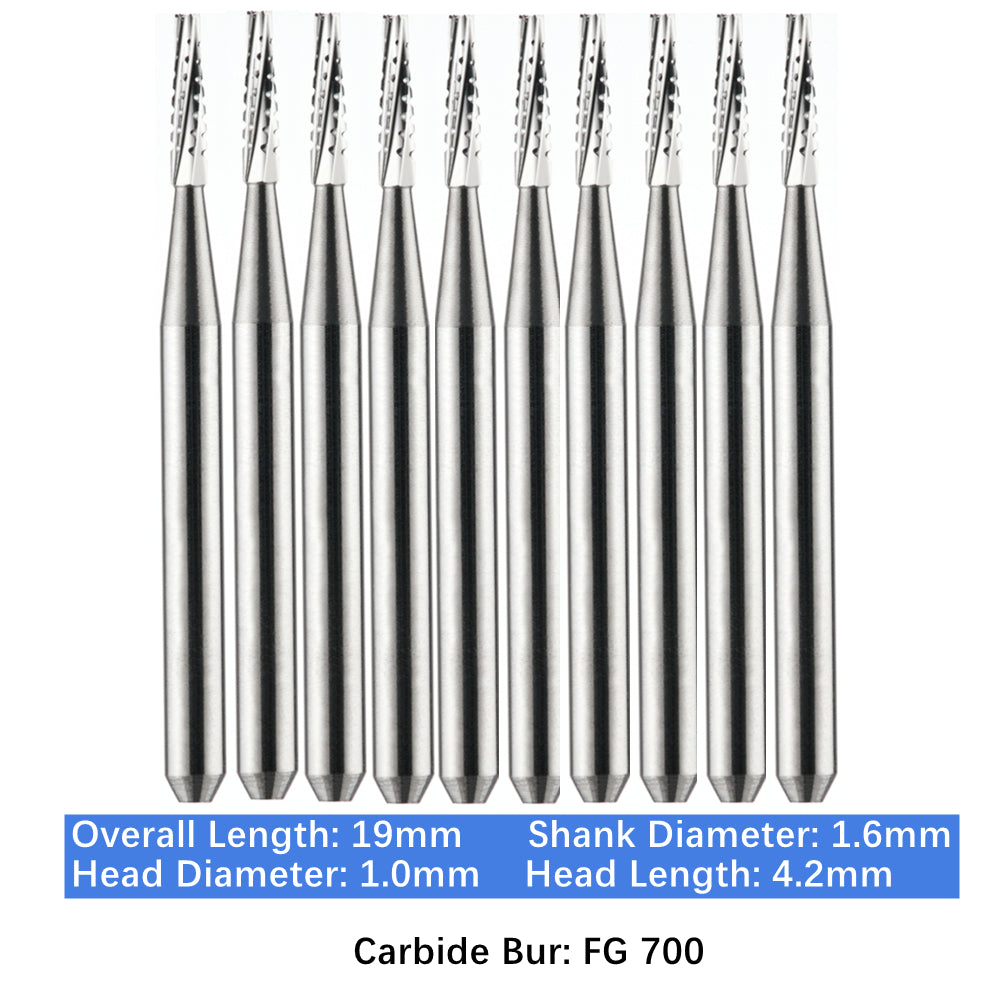 Vakker Dental Carbide Burs FG 700 Friction Grip 10/pk