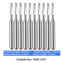 Load image into Gallery viewer, Vakker Dental Carbide Burs FG, Short Shank SS 1157 Friction Grip 10/pk
