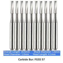 Load image into Gallery viewer, Vakker Dental Carbide Burs FG, Short Shank SS 57 Friction Grip 10/pk

