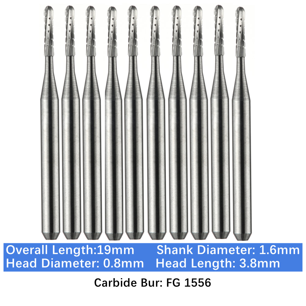 Vakker Dental Carbide Burs FG 1556 Friction Grip 10/pk