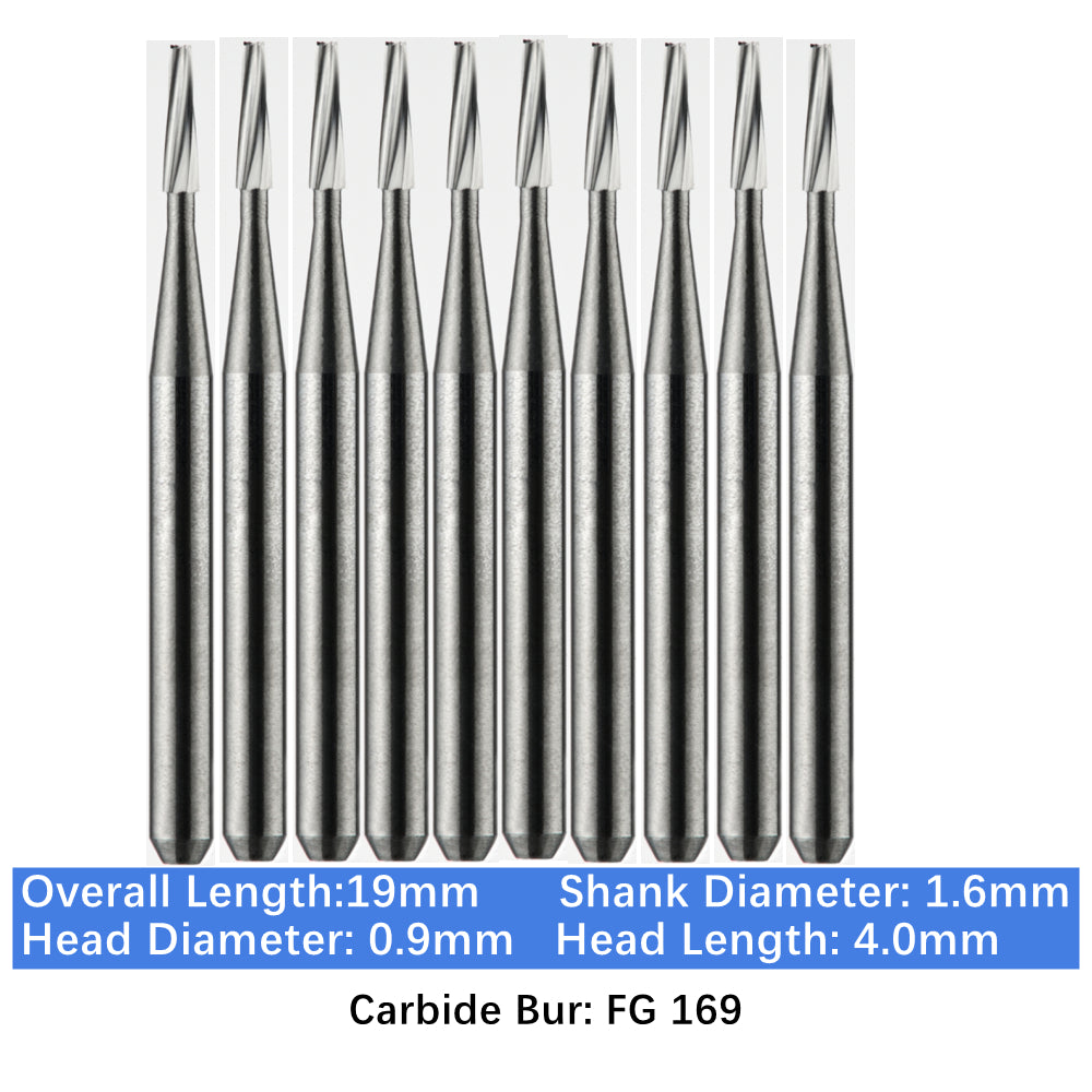 Vakker Dental Carbide Burs FG 169 Friction Grip 10/pk