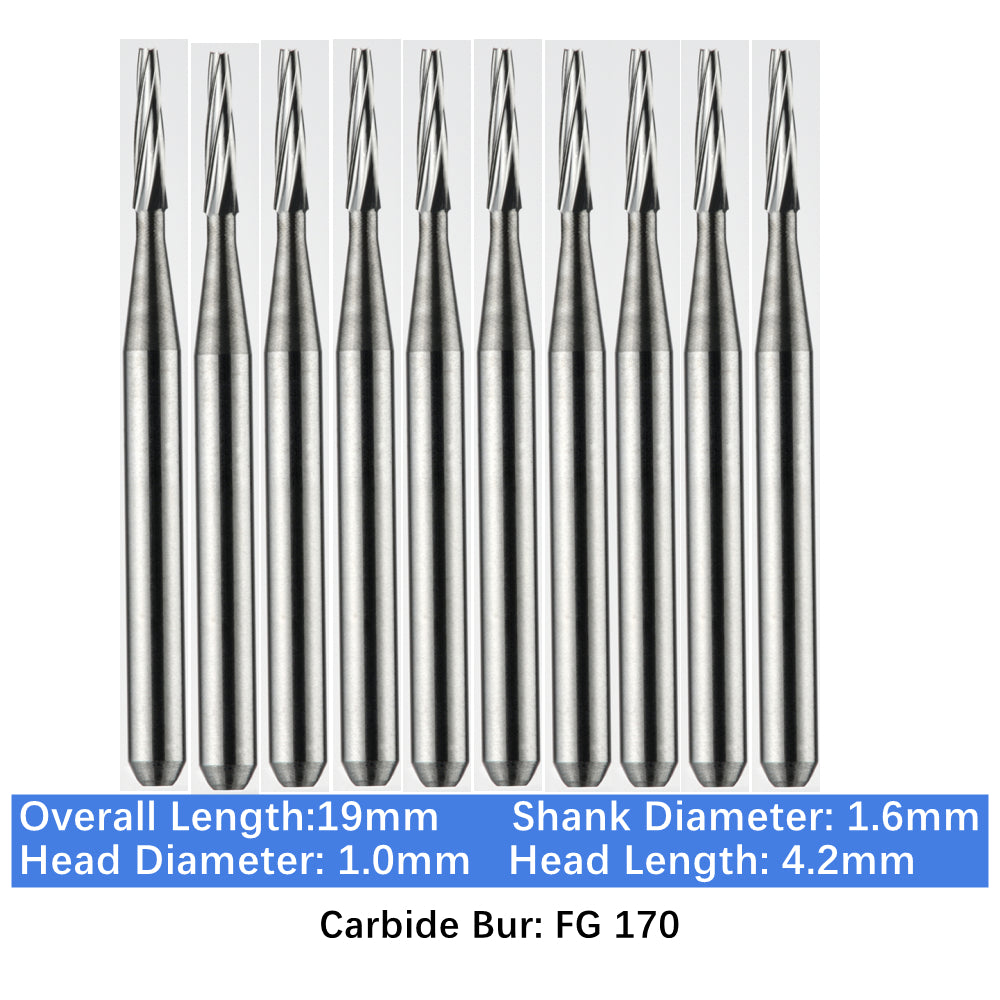 Vakker Dental Carbide Burs FG 170 Friction Grip 10/pk