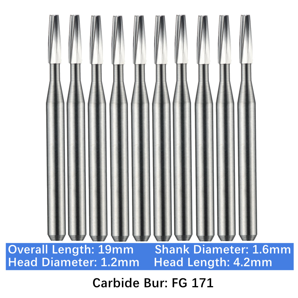 Vakker Dental Carbide Burs FG 171 Friction Grip 10/pk
