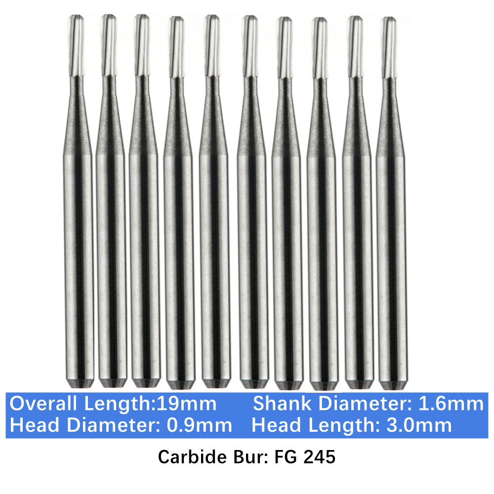 Vakker Dental Carbide Burs FG 245 Friction Grip 10/pk