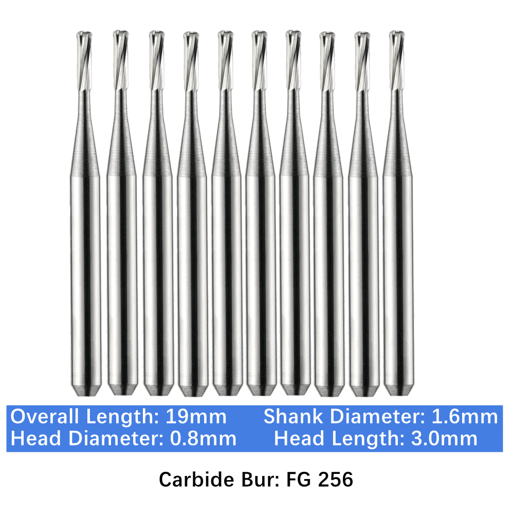 Vakker Dental Carbide Burs FG 256 Friction Grip 10/pk