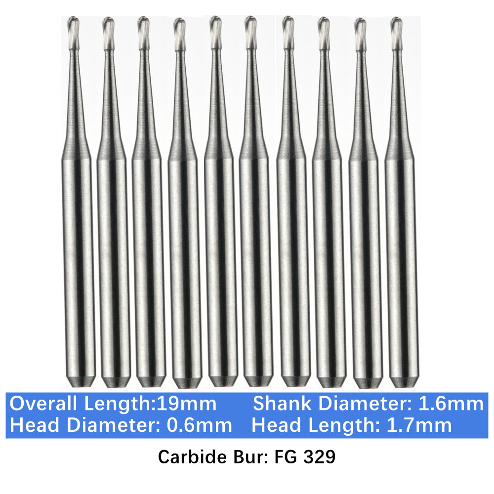 Vakker Dental Carbide Burs FG 329 Friction Grip 10/pk