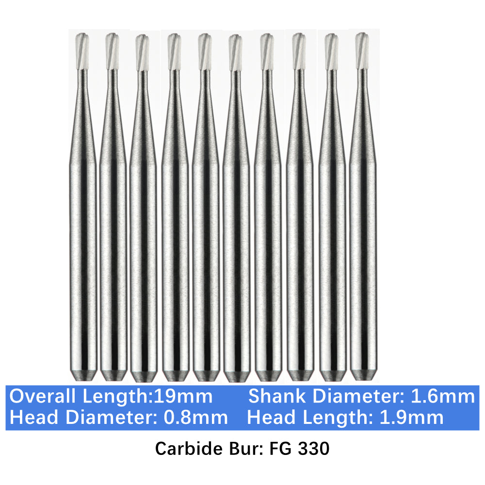 Vakker Dental Carbide Burs FG 330 Friction Grip 10/pk