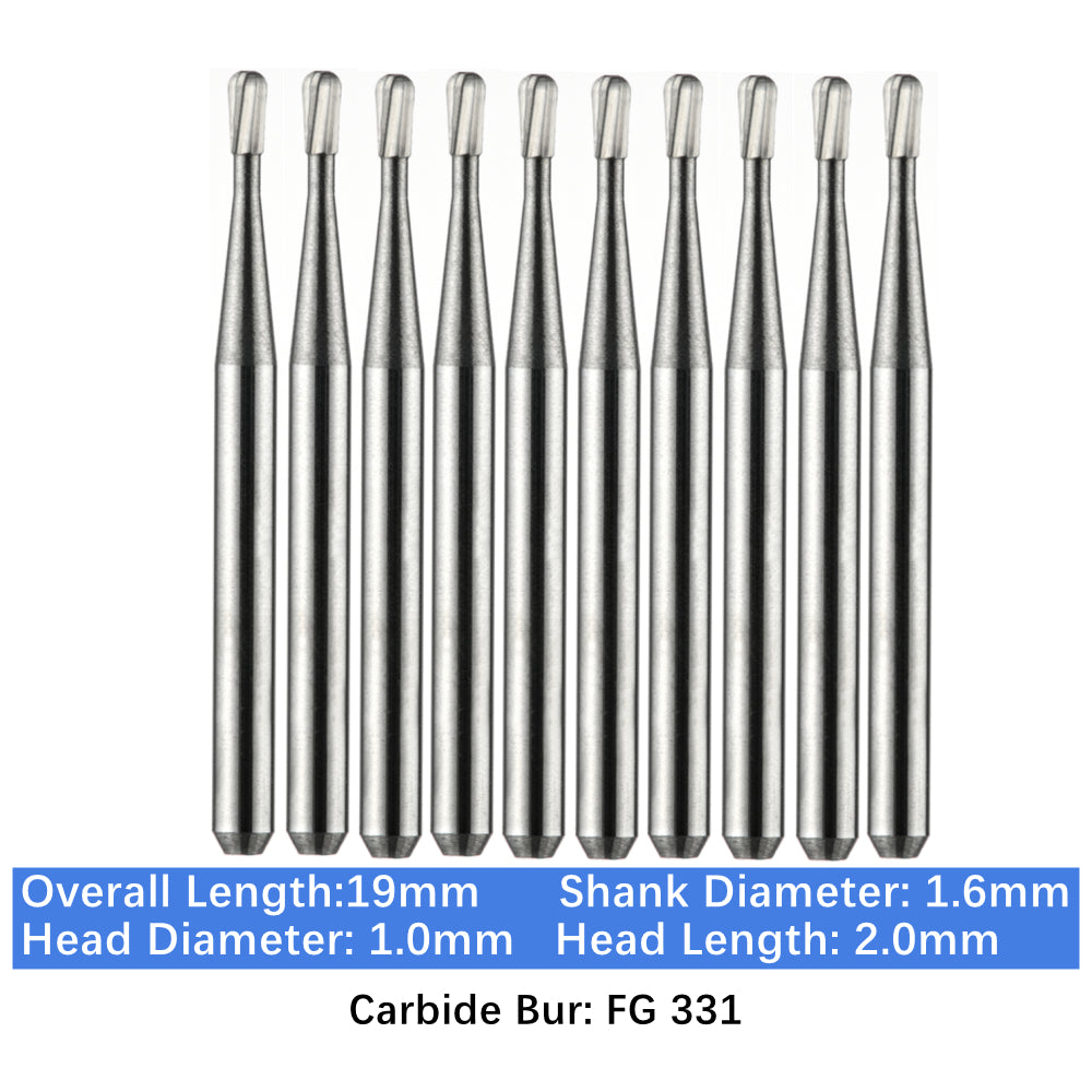 Vakker Dental Carbide Burs FG 331 Friction Grip 10/pk