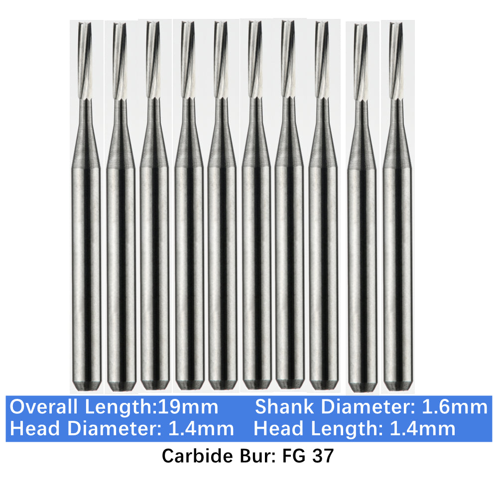 Vakker Dental Carbide Burs FG 37 Friction Grip 10/pk