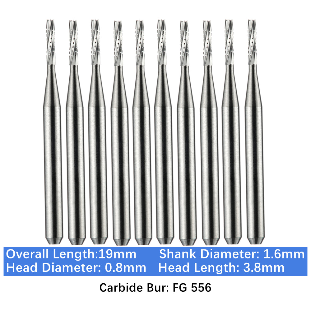 Vakker Dental Carbide Burs FG 556 Friction Grip 10/pk