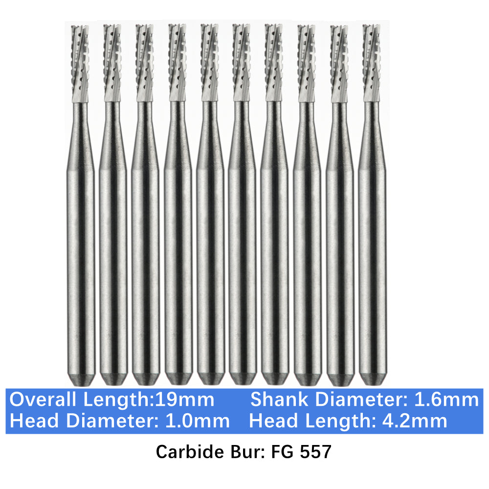 Vakker Dental Carbide Burs FG 557 Friction Grip 10/pk