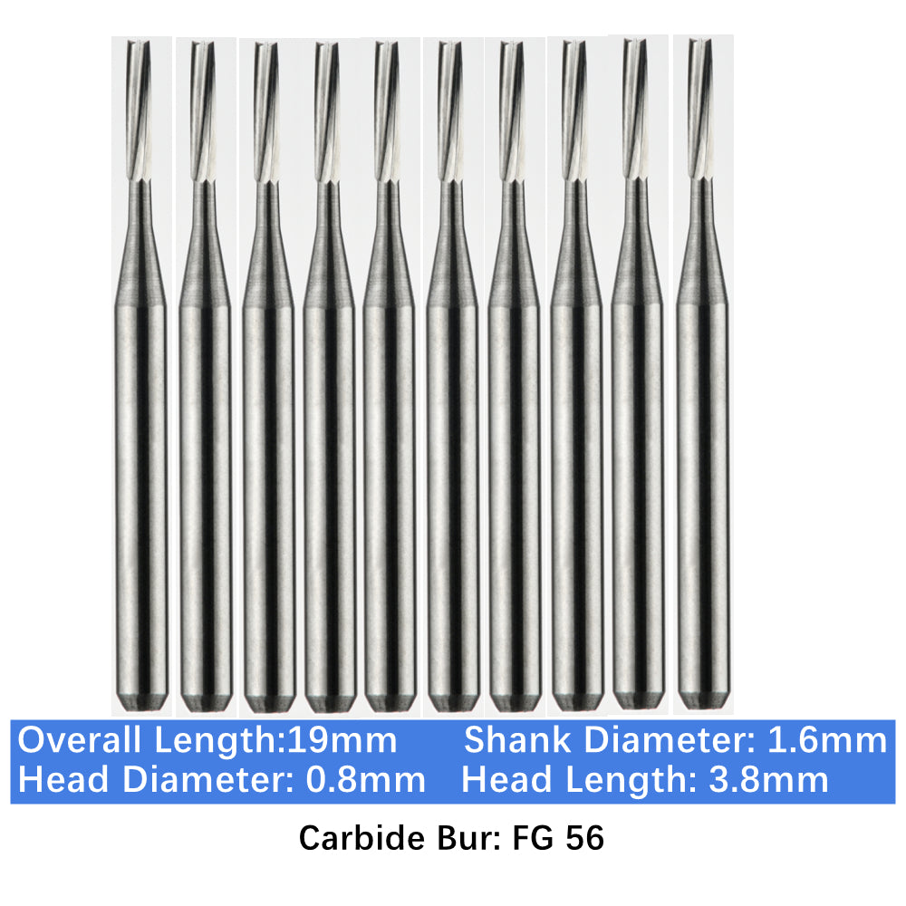 Vakker Dental Carbide Burs FG 56 Friction Grip 10/pk