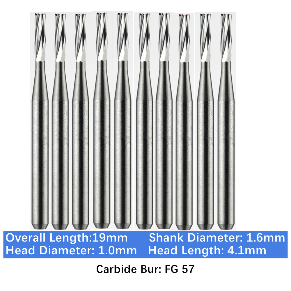 Vakker Dental Carbide Burs FG 57 Friction Grip 10/pk