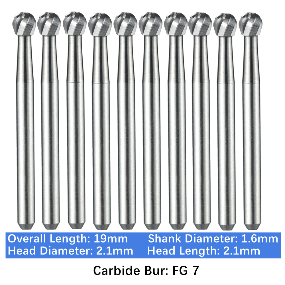 Vakker Dental Carbide Burs FG 7 Friction Grip 10/pk