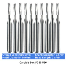 Load image into Gallery viewer, Vakker Dental Carbide Burs FG, Short Shank SS 556 Friction Grip 10/pk
