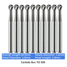 Load image into Gallery viewer, Vakker Dental Carbide Burs FG, Short Shank SS 6 Friction Grip 10/pk
