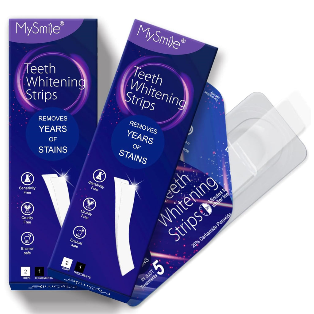 MySmile 10pcs 5 Treatment 20%CP Teeth Whitening Strips 1 Week Tooth Whitener Kit
