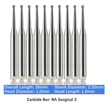 Load image into Gallery viewer, Vakker Dental Carbide Burs Latch Type RA SURG Surgical 2, 10pc/pk
