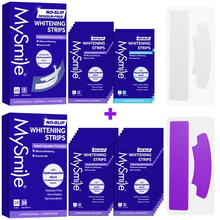 Load image into Gallery viewer, MySmile 28pcs 14 Treatment Purple Teeth Whitening Strips 2 Weeks Tooth Whitener Kit
