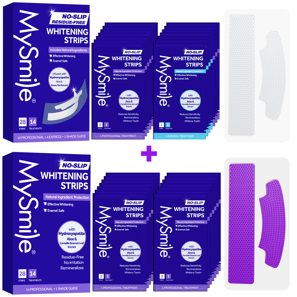 MySmile 28pcs 14 Treatment Purple Teeth Whitening Strips 2 Weeks Tooth Whitener Kit