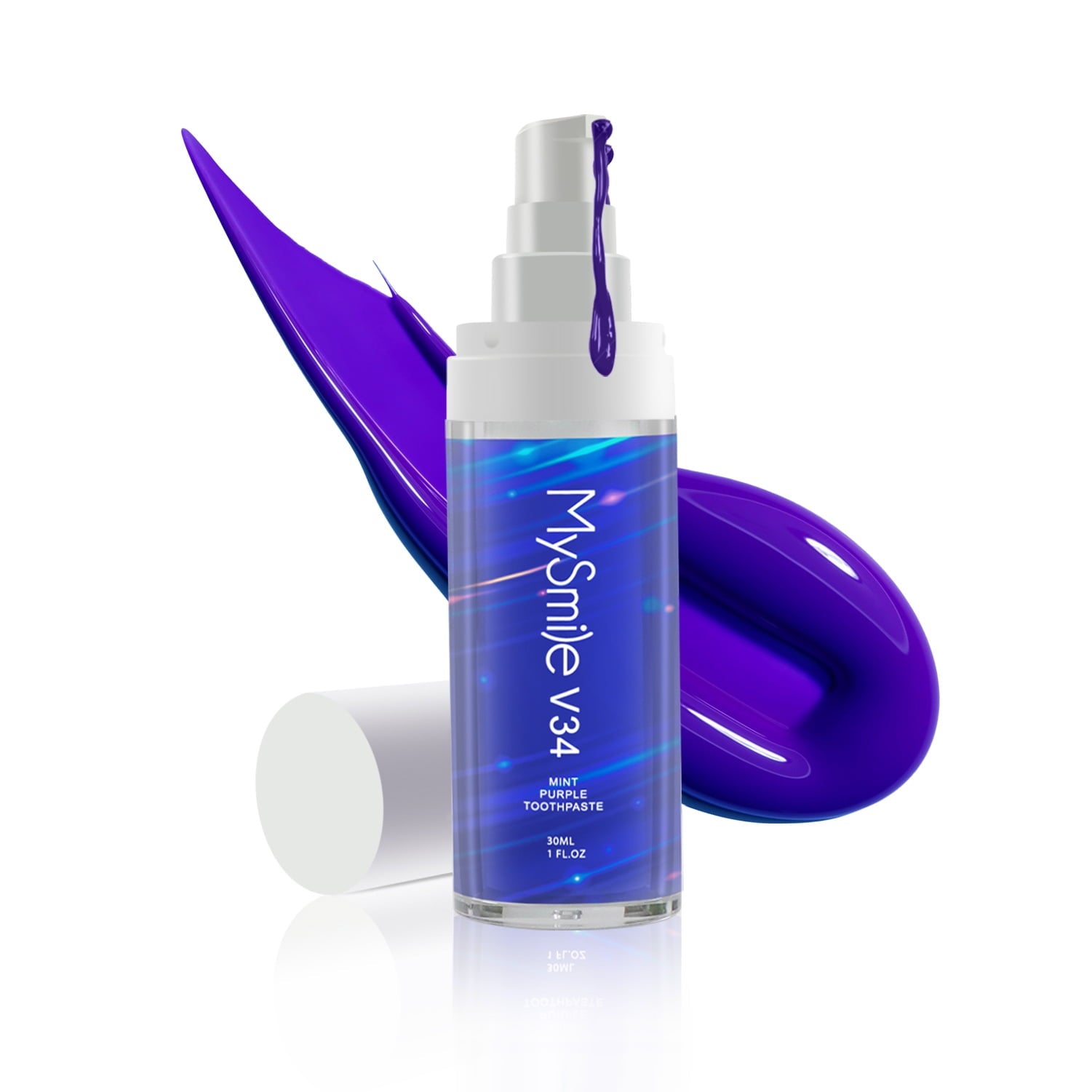 MySmile V34 Purple Colour Corrector Serum for Tooth Brighten Teeth Whitening Toothpaste Kit 30ML, Remove Tooth Stain