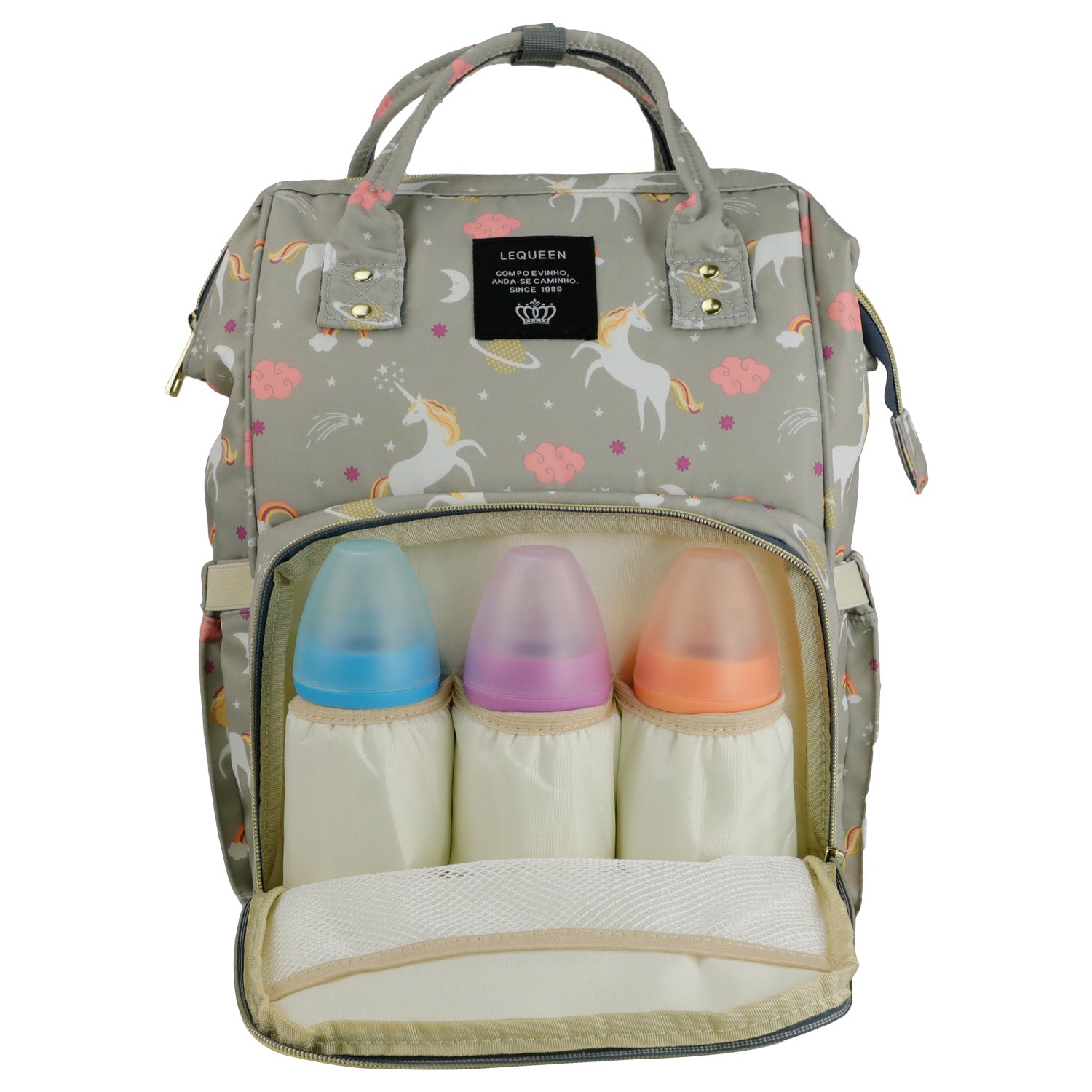 LEQUEEN Baby Nappy Diaper Bag Mummy Large Sports Travel Backpack Wooterproof