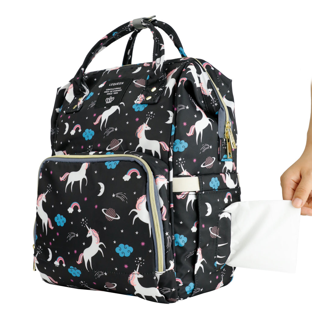 LEQUEEN Baby Nappy Diaper Bag Mummy Large Sports Travel Backpack Wooterproof