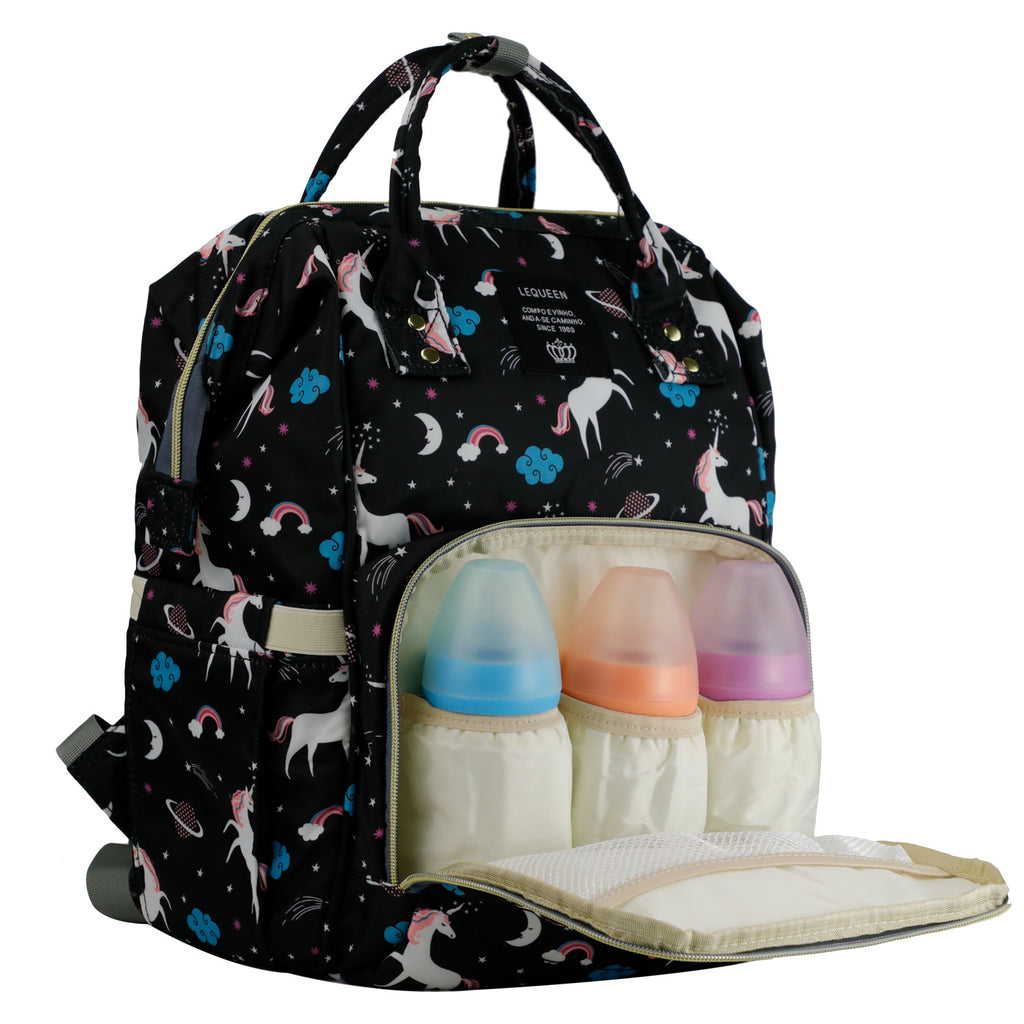 LEQUEEN Baby Nappy Diaper Bag Mummy Large Sports Travel Backpack Wooterproof