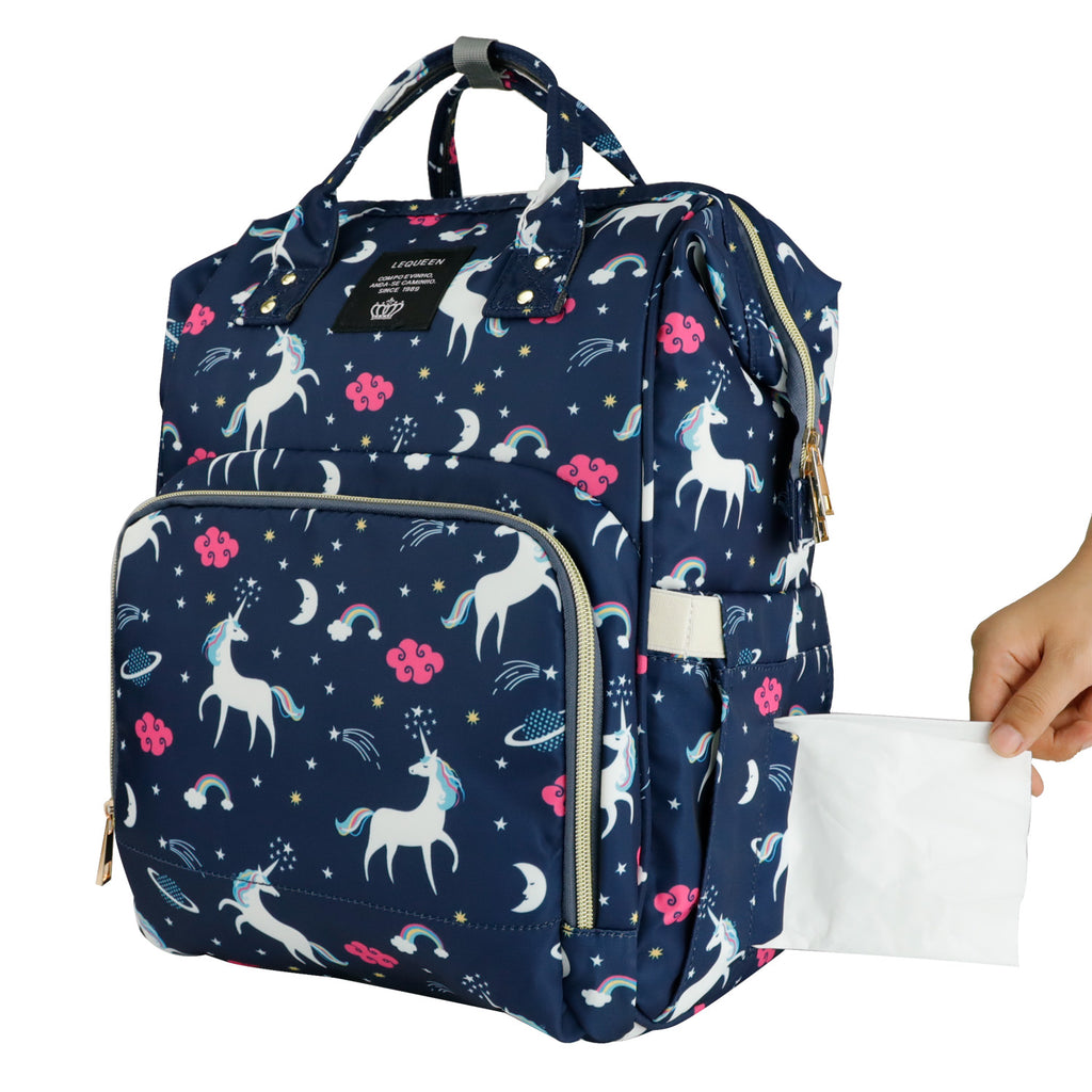LEQUEEN Baby Nappy Diaper Bag Mummy Large Sports Travel Backpack Wooterproof