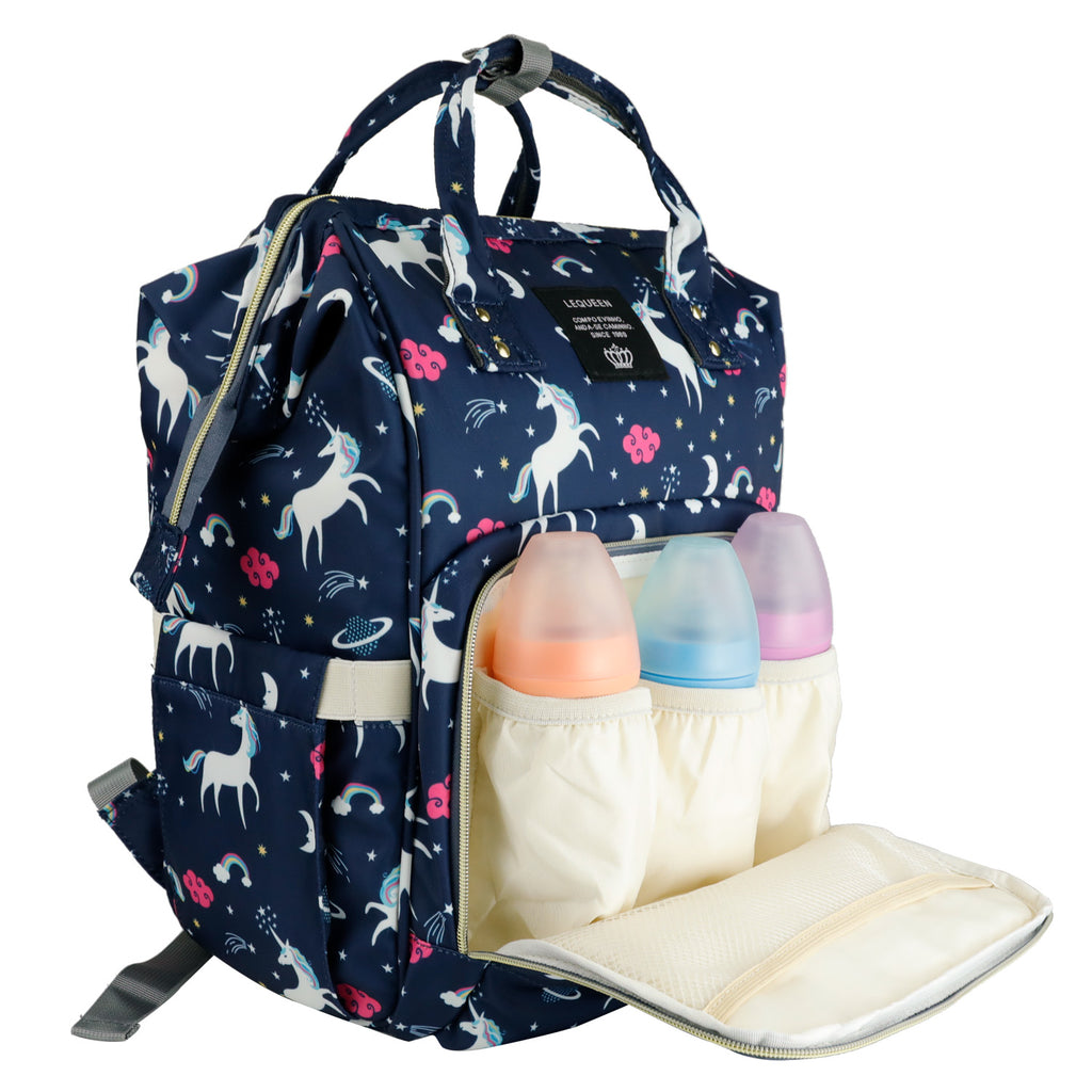 LEQUEEN Baby Nappy Diaper Bag Mummy Large Sports Travel Backpack Wooterproof