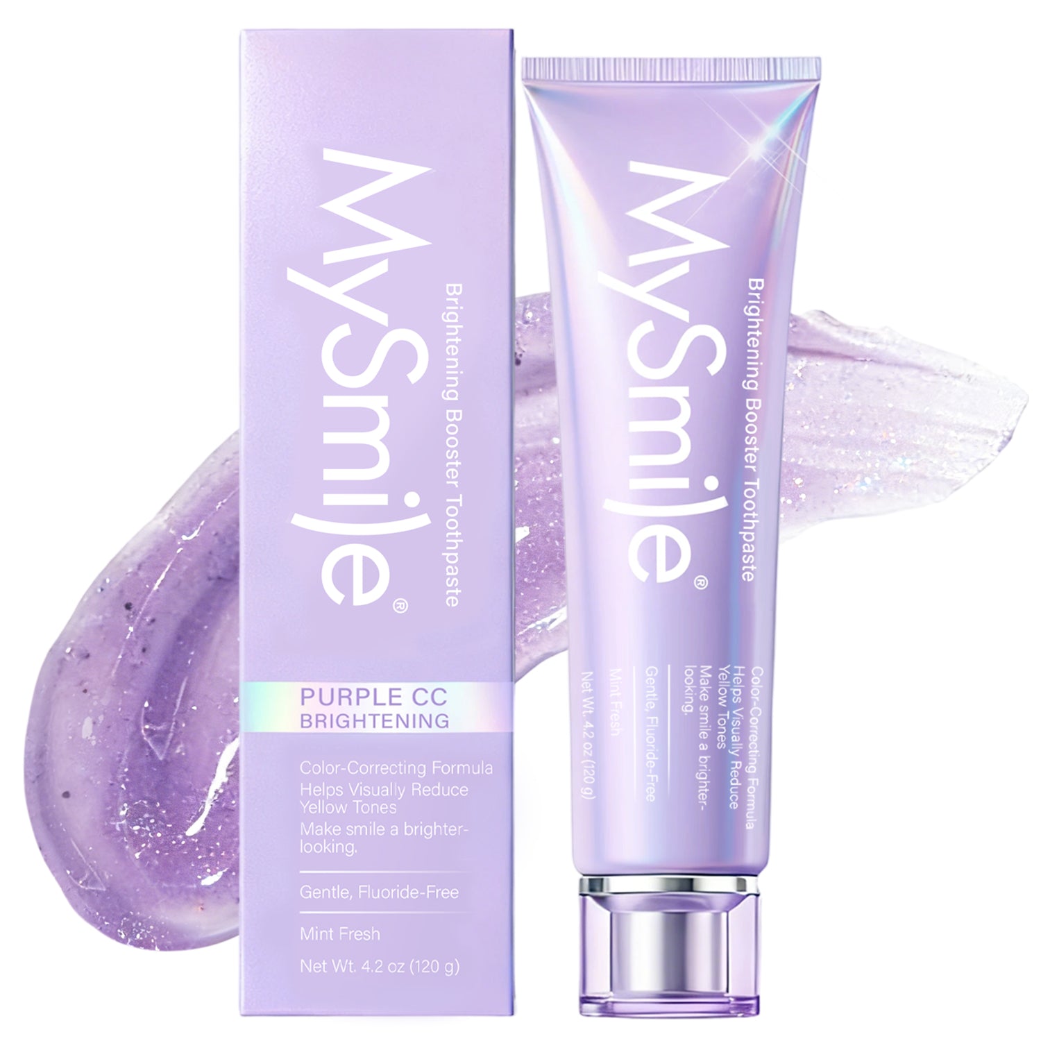 MySmile Premium 10% Nano-Hydroxyapatite Toothpaste, Anti-Sensitivity Toothpaste, Teeth Whitening Toothpaste, Fluoride-Free, Helps Repair Tooth Enamel, Remineralization, 4.2oz