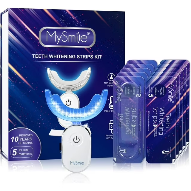 MySmile 10pcs 5 Treatment 20%CP Teeth Whitening Strips 1 Week Tooth Whitener Kit