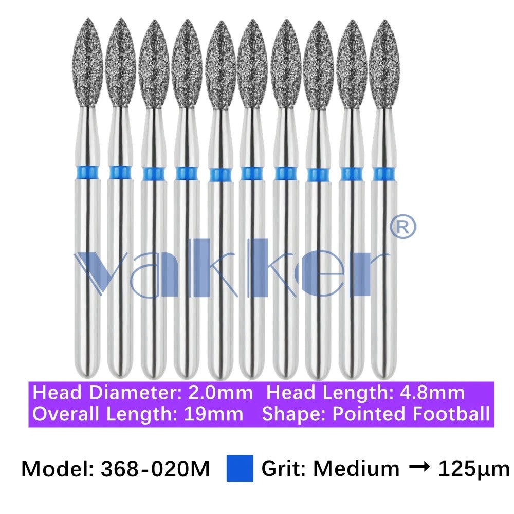 Vakker Dental Football FG Diamond Bur 368-020M 10/pk