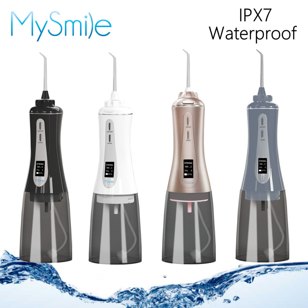 MySmile Portable OLED Oral Irrigator Water Flosser 8 Jet Pick Tips 5 Model