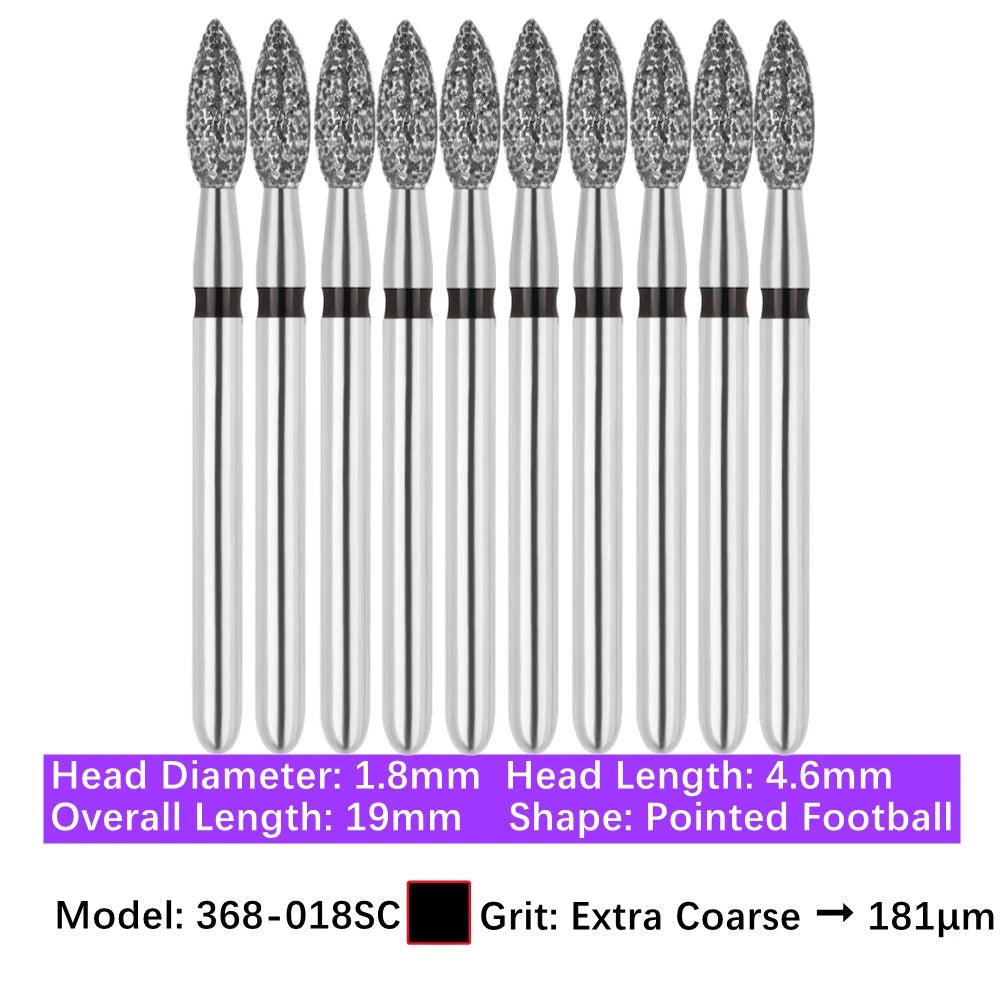 Vakker Dental Football FG Diamond Bur 368-018SC 10/pk