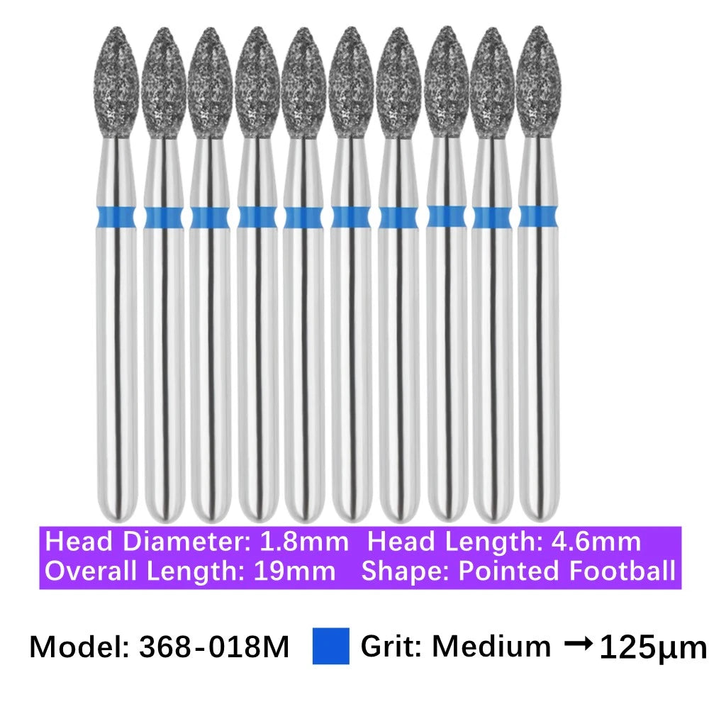 Vakker Dental Football FG Diamond Bur 368-018M 10/pk
