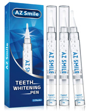 Load image into Gallery viewer, AZSmile 3PC Teeth Whitening Pen Non-sensitive Oral Gel System Stain Removal Gel
