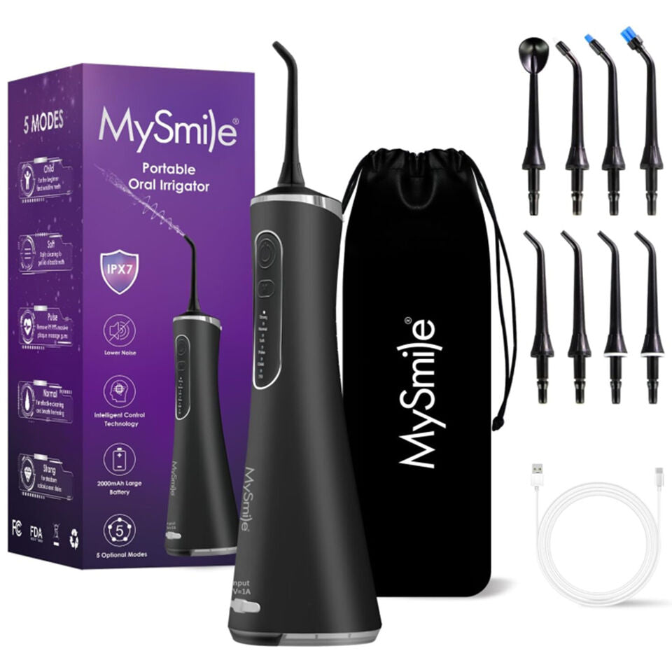 MySmile Cordless Water Dental Flosser for Teeth Oral Irrigator 5 Modes LP211