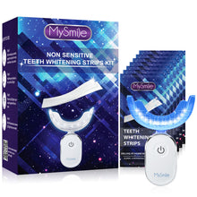 Load image into Gallery viewer, MySmile Teeth Whitening Strips Kit with 28 LED Light 28PC Teeth White Strips

