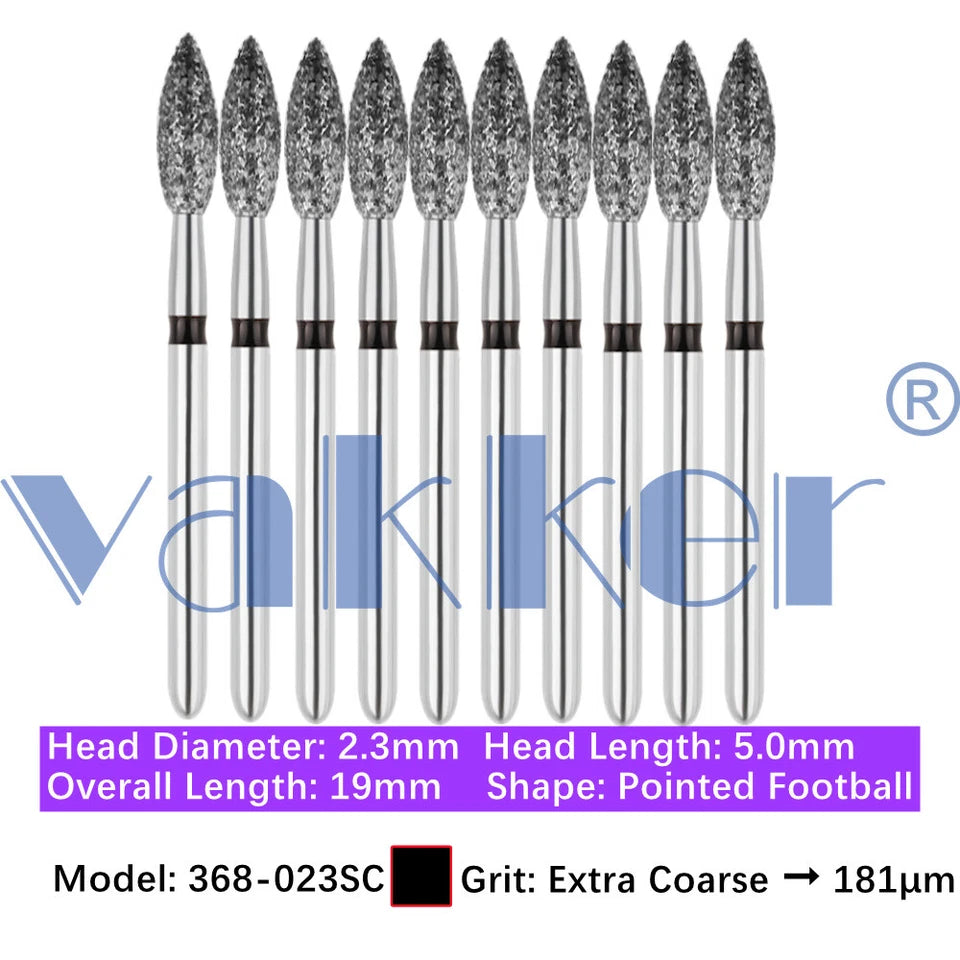 Vakker Dental Football FG Diamond Bur 368-023SC 10/pk