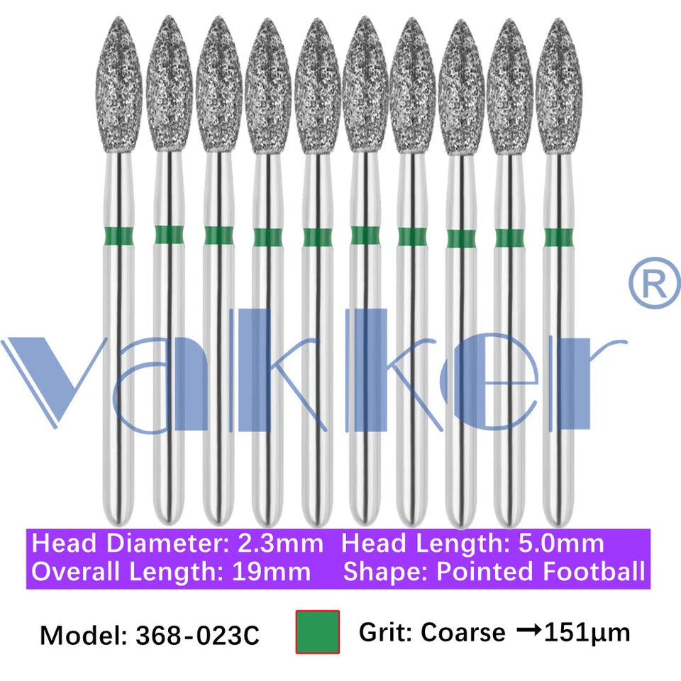 Vakker Dental Football FG Diamond Bur 368-023M 10/pk