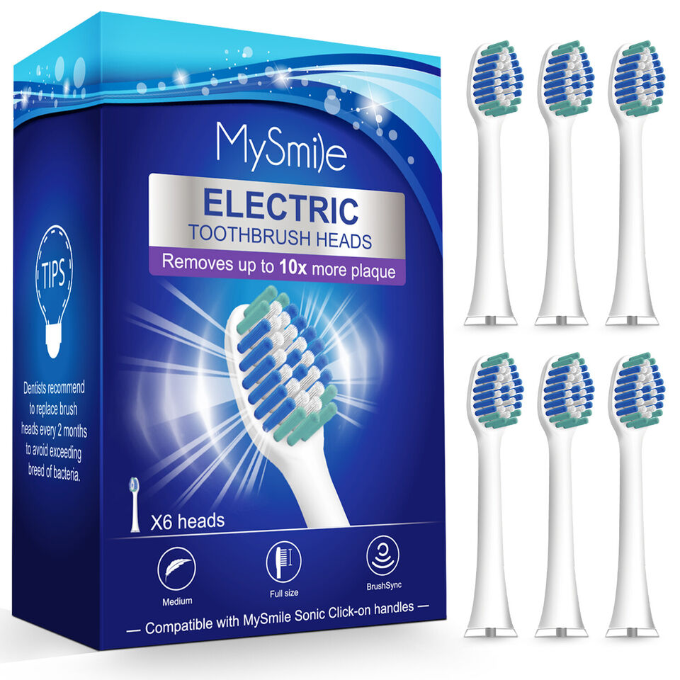 MySmile Ultrasonic Rechargeable Electric Toothbrush 6 Heads Warranty 1 Year