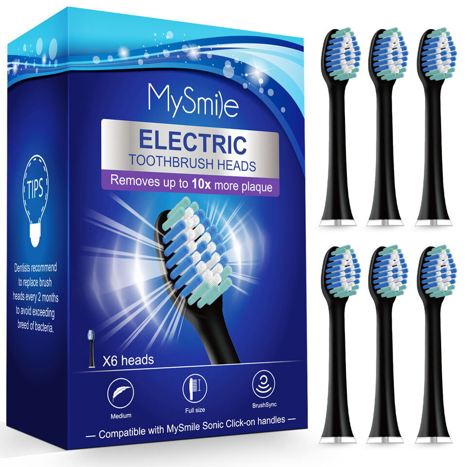 MySmile Ultrasonic Rechargeable Electric Toothbrush 6 Heads Warranty 1 Year