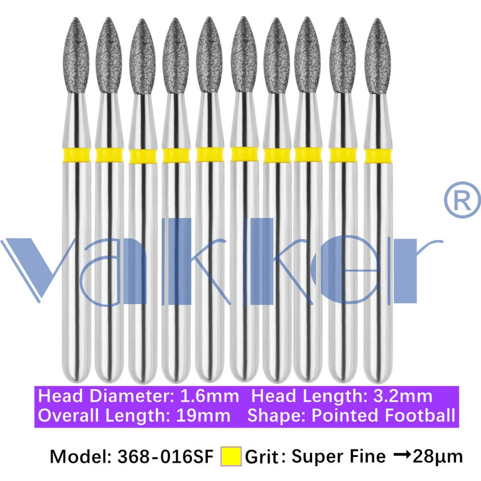 Vakker Dental Football FG Diamond Bur 368-016SF 10/pk