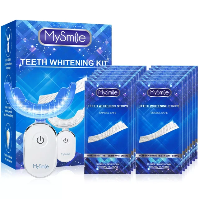MySmile 28PC Teeth Whitening Strips Refills, Non Sensitive Teeth White Strips Tooth Whitener, Mint, 14 Treatment