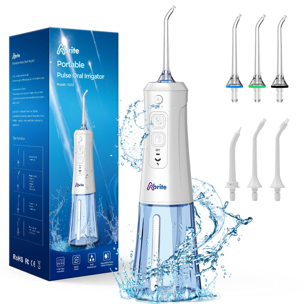 ABrite Cordless Water Flosser Rechargeable Portable Oral Irrigator for travel&home